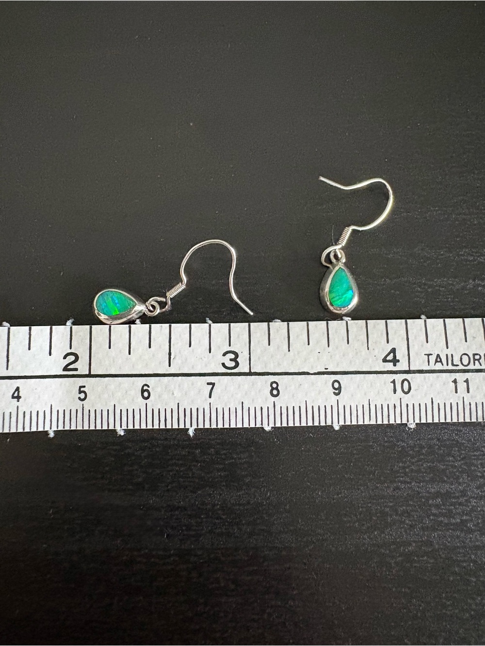 Vintage Silver Mexico Fire Opal Earrings - Picture 5 of 5